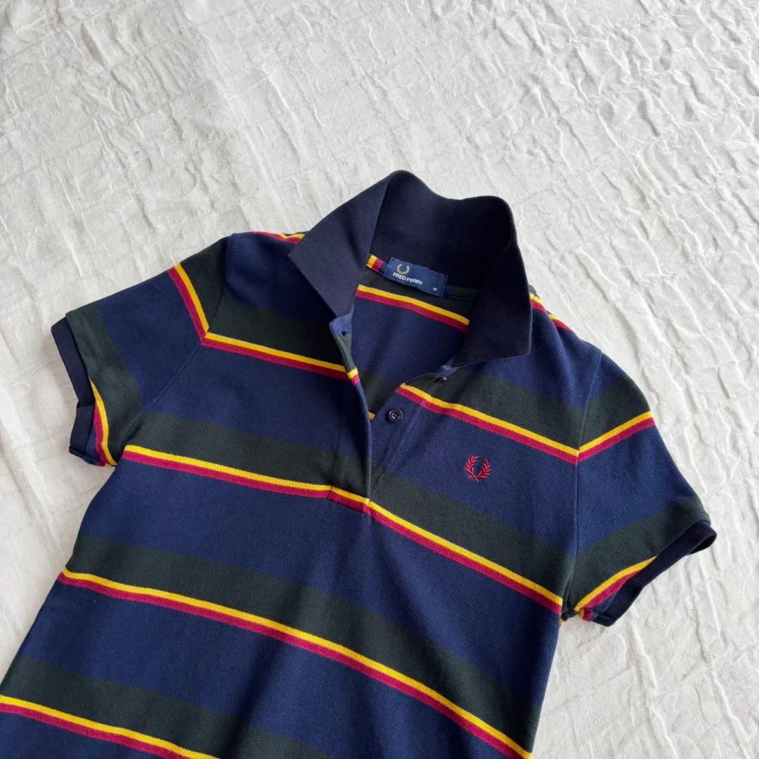 【美品】 フレッドペリー ビームス別注 ポロシャツ ショート丈 ロゴ刺繍