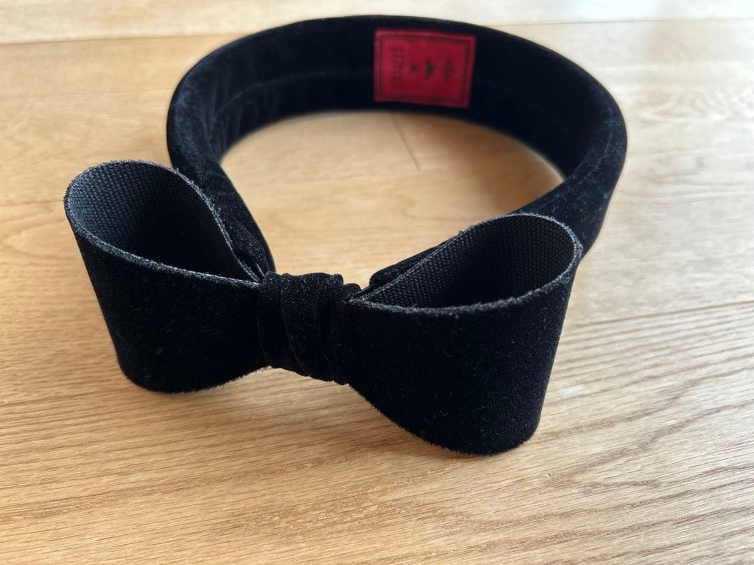 箱付き　Sugri ブラックベルベットリボンヘアバンド