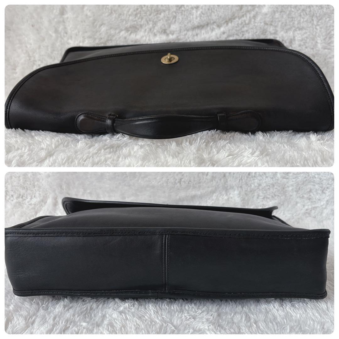 バッグ OLD COACH briefcase leather turnlock USA