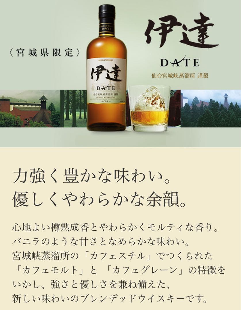 ニッカウイスキー 伊達 700ml×2本セット