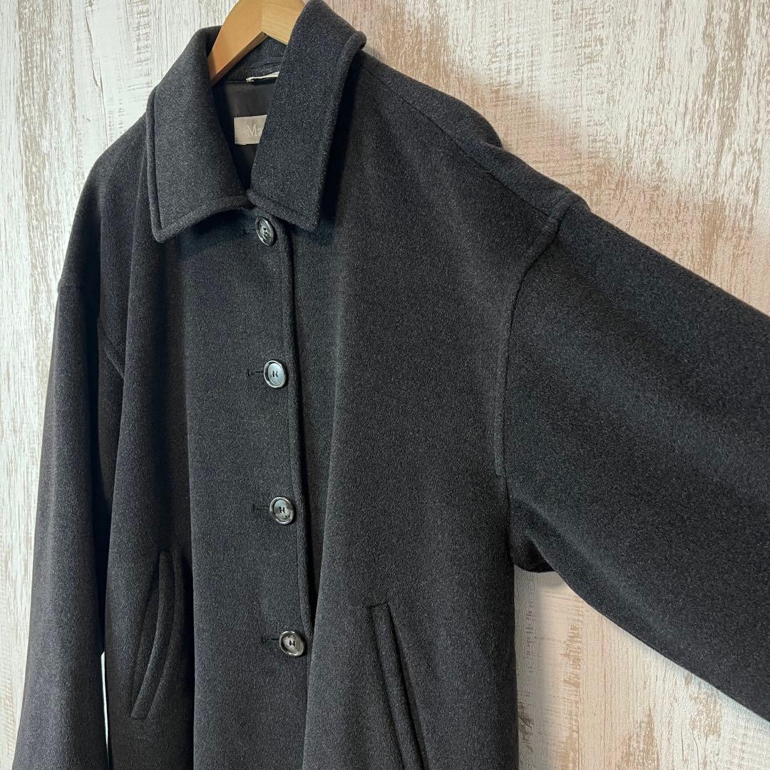 極美品 MaxMara 銀タグ ヴァージンウール ボリューム チェスターコート