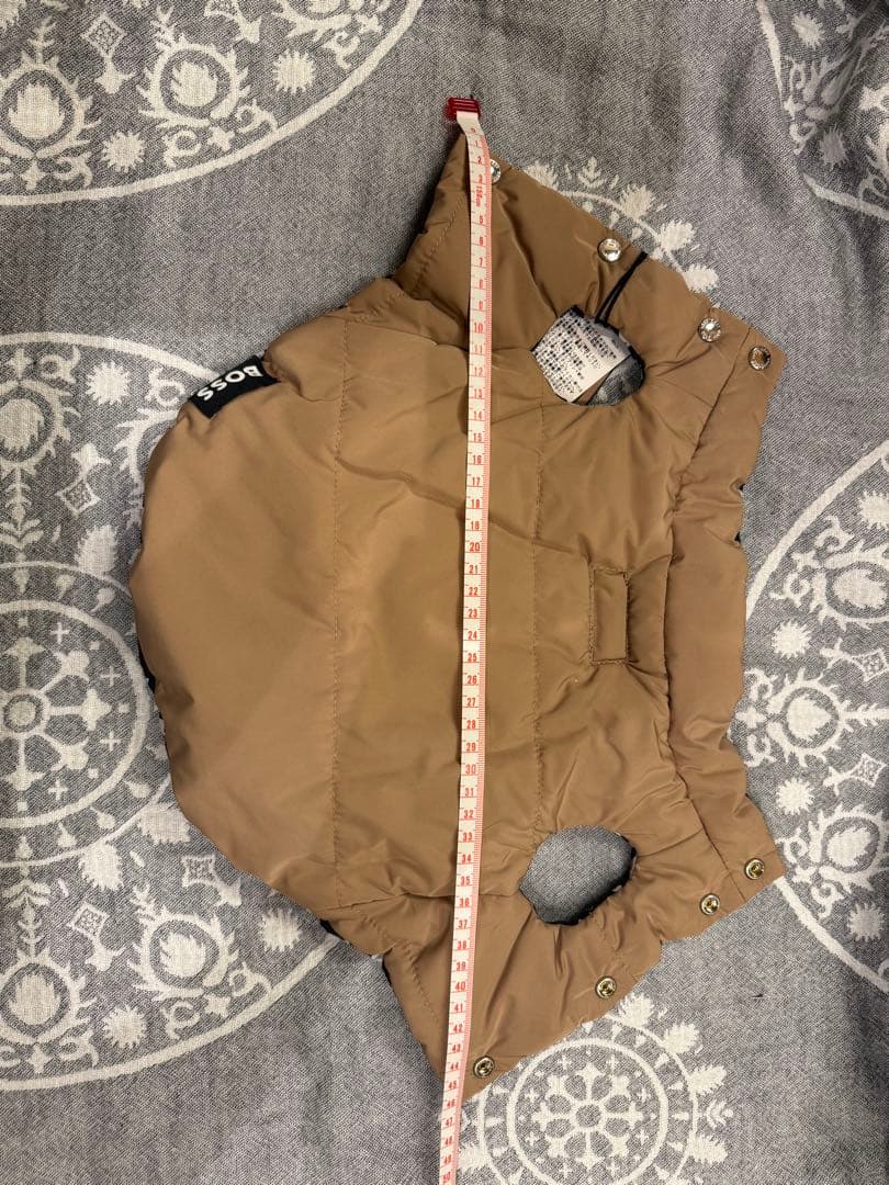 HUGO BOSS 犬用リバーシブルジャケット XS キャメル 本物