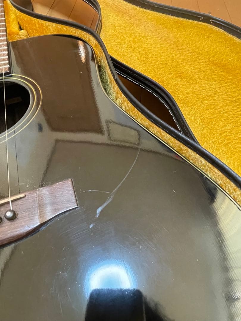 アコースティックギター YAMAKI 黒 ハードケース付き