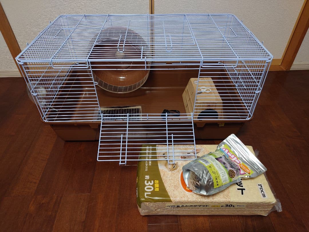 小動物・ハリネズミ 飼育セット 大きめケージ シャトルマルチ85と小物各種セット