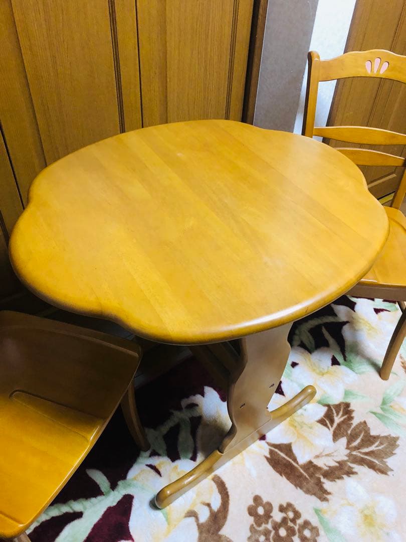 MIKIMOKU ミキモク家具　木製ダイニングテーブルセット 2脚付き