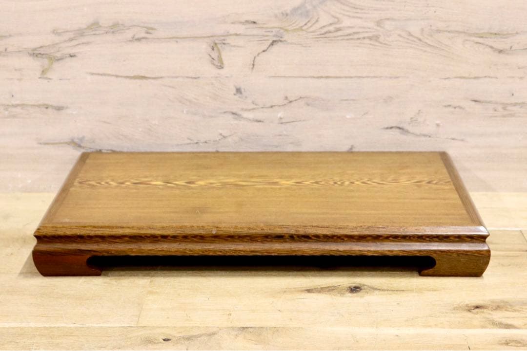 GMIH95B○鉄刀木 タガヤサン 花台 飾り台 床の間 和風 木製 唐木 盆