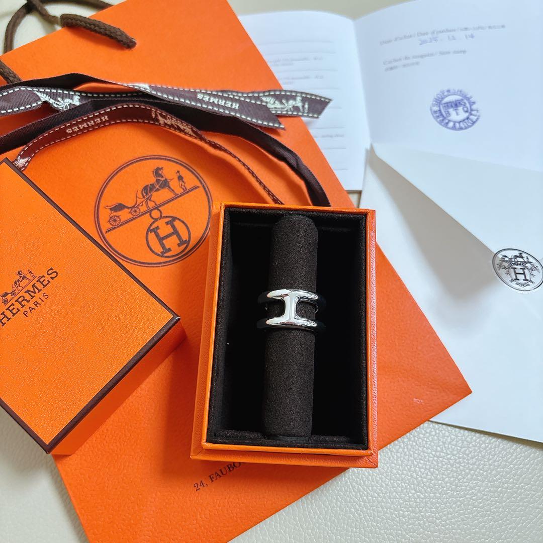 新品 HERMÈS エルメス オスモズ シルバー リング 希少 PM56