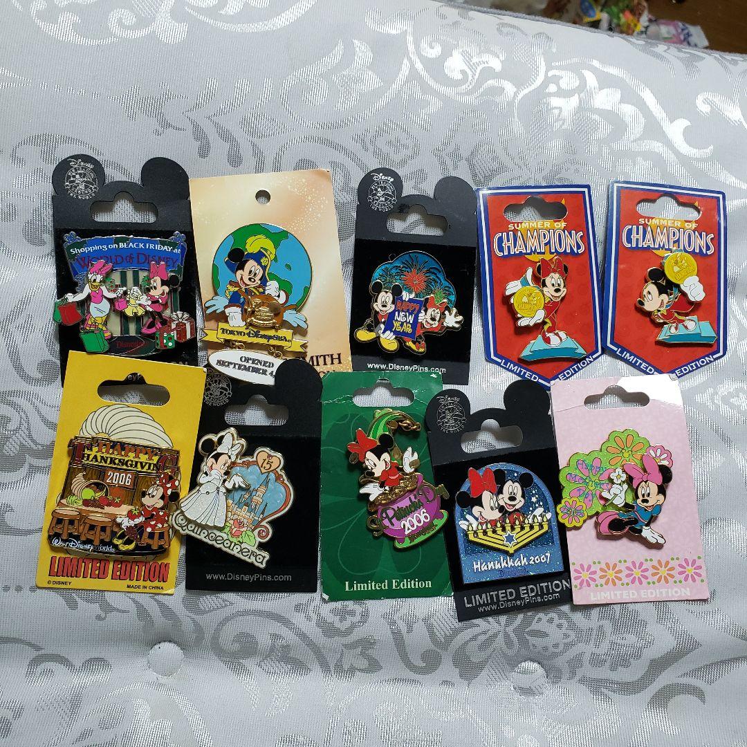 DLR WDW ミッキー ミニー ピンバッジセット
