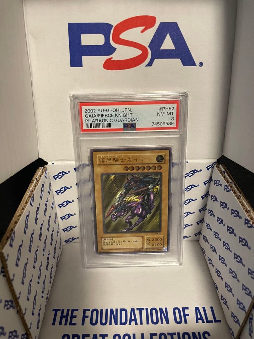 遊戯王　暗黒騎士ガイア　レリーフ　psa8