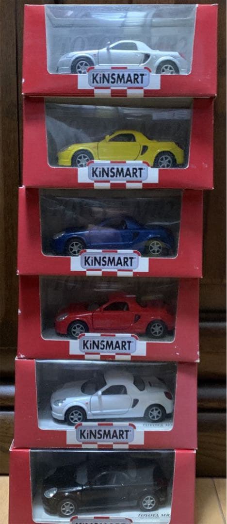 6 台セット　kinsmart製ミニカー1/32 トヨタMRS