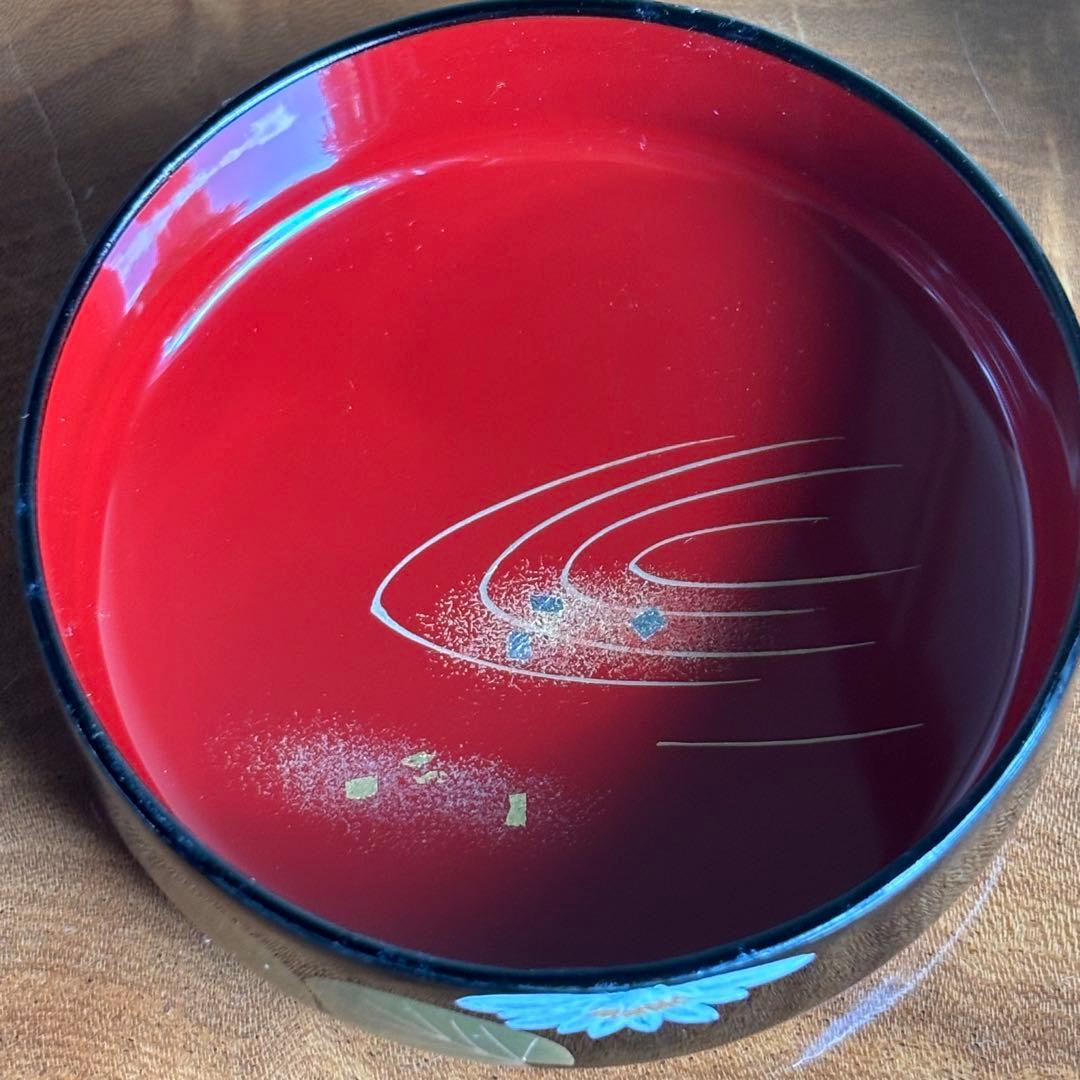 佐々木麗峰作　中棗　内朱塗　ひつじ草蒔絵　茶道具　共箱