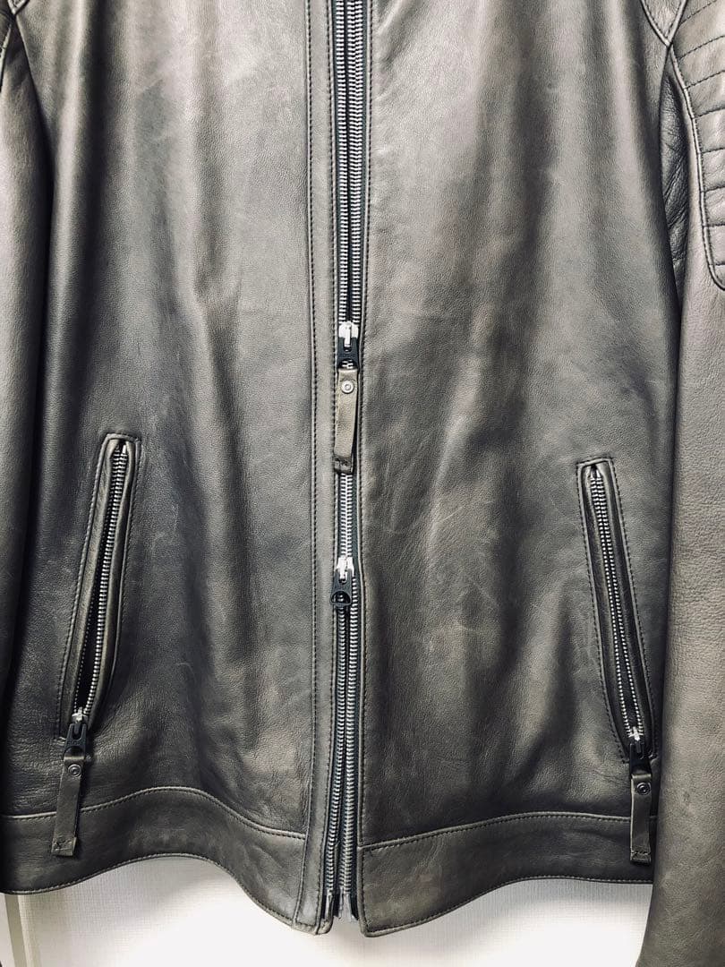 BamikiリプレイREPLAYシングルライダースレザージャケットサイズS