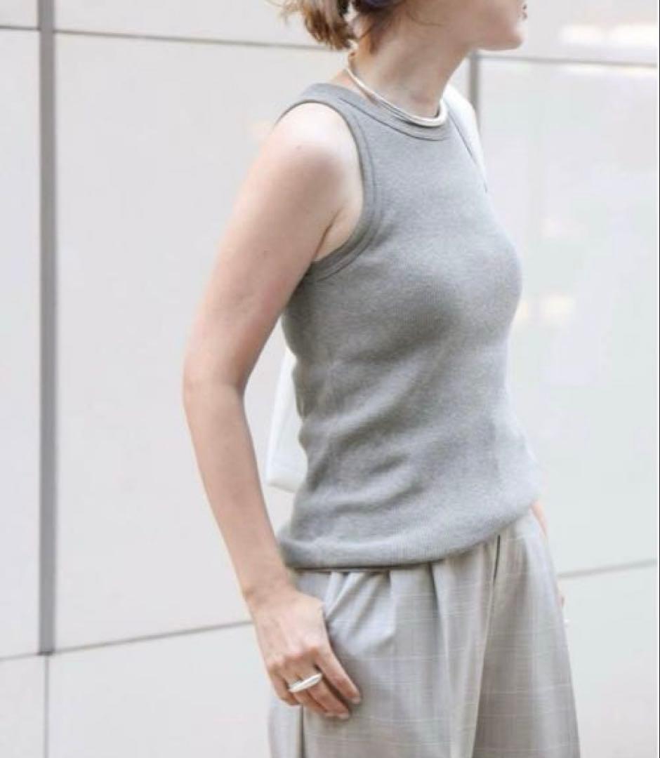 Deuxieme Classe LOREL RIB タンクトップ　グレー
