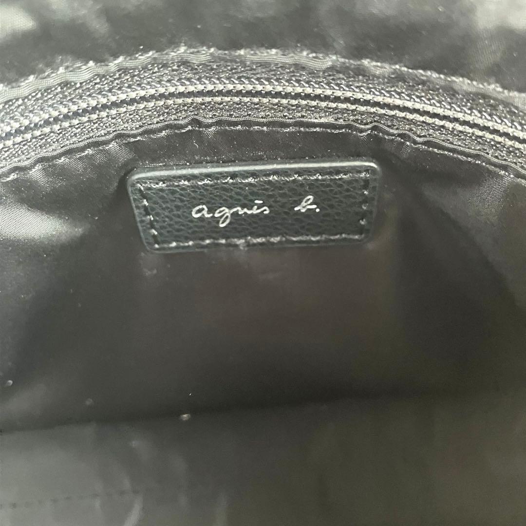 【未使用級✨】agnes b. ショルダーバッグ ターンロック レザー ロゴ金具