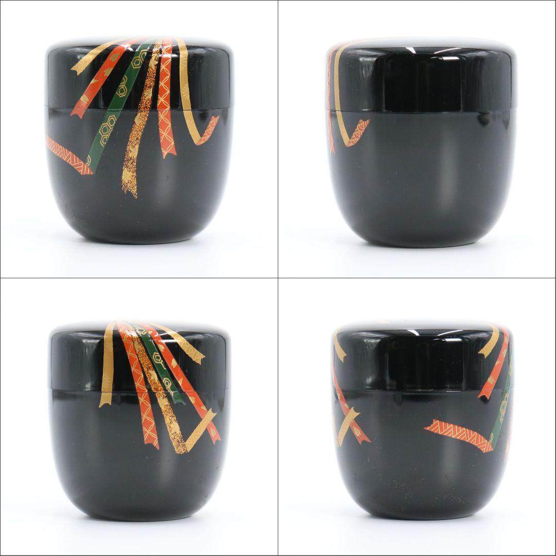 熊谷秀穂作 熨斗蒔絵中棗 共箱 茶道具　C45