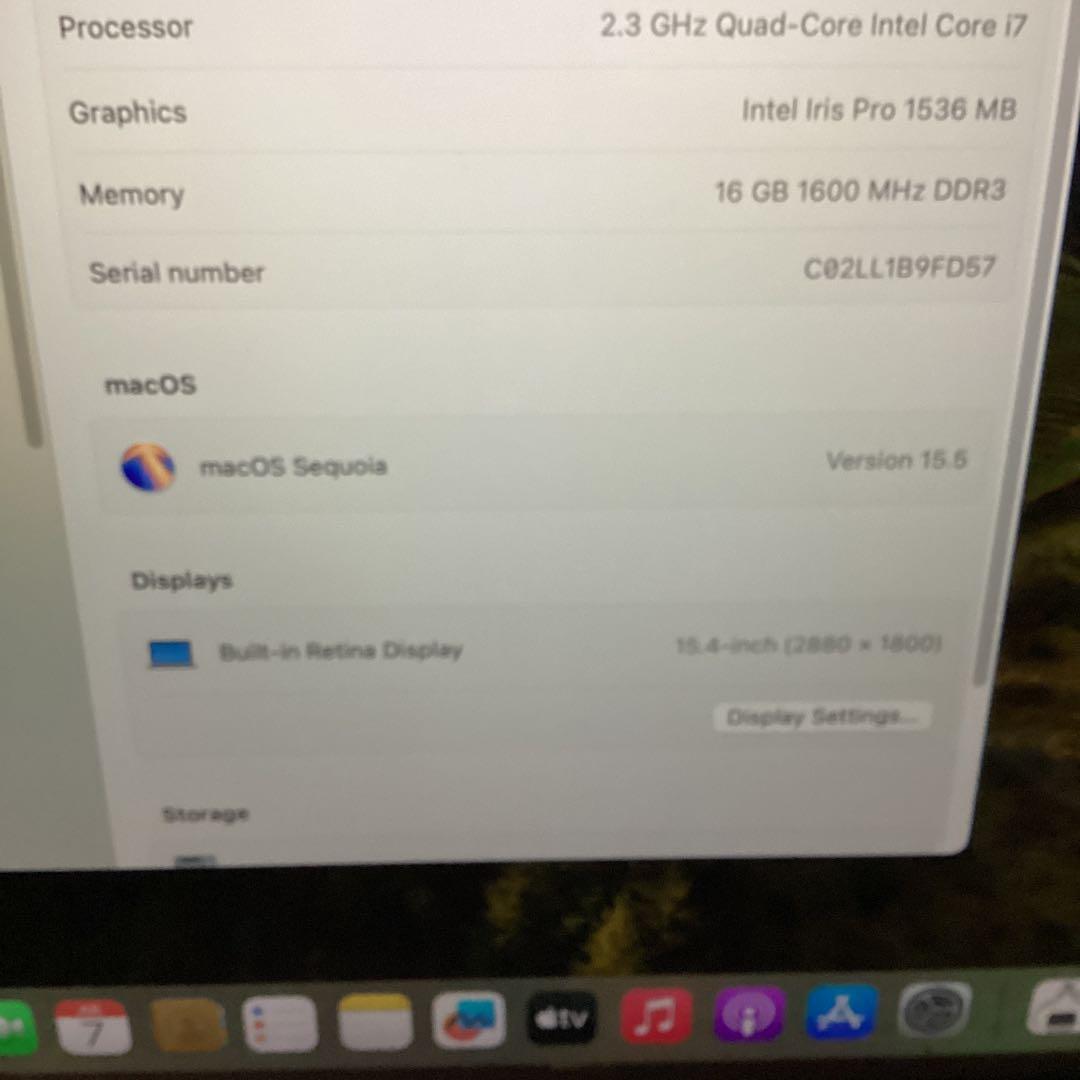 MacBook Pro 15 A1398 2013 512G ACアダプター付き