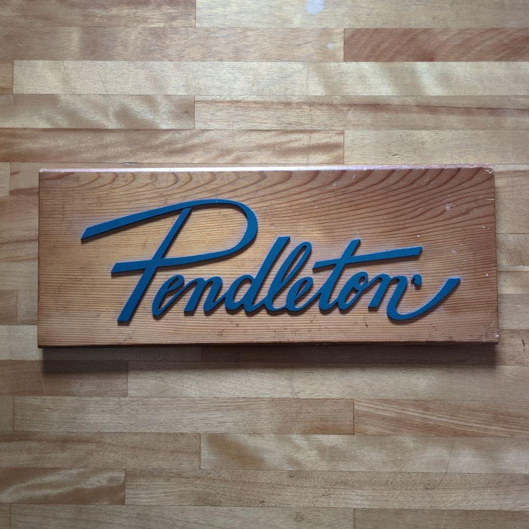 希少 レア PENDLETON 木製 看板 ディスプレイ