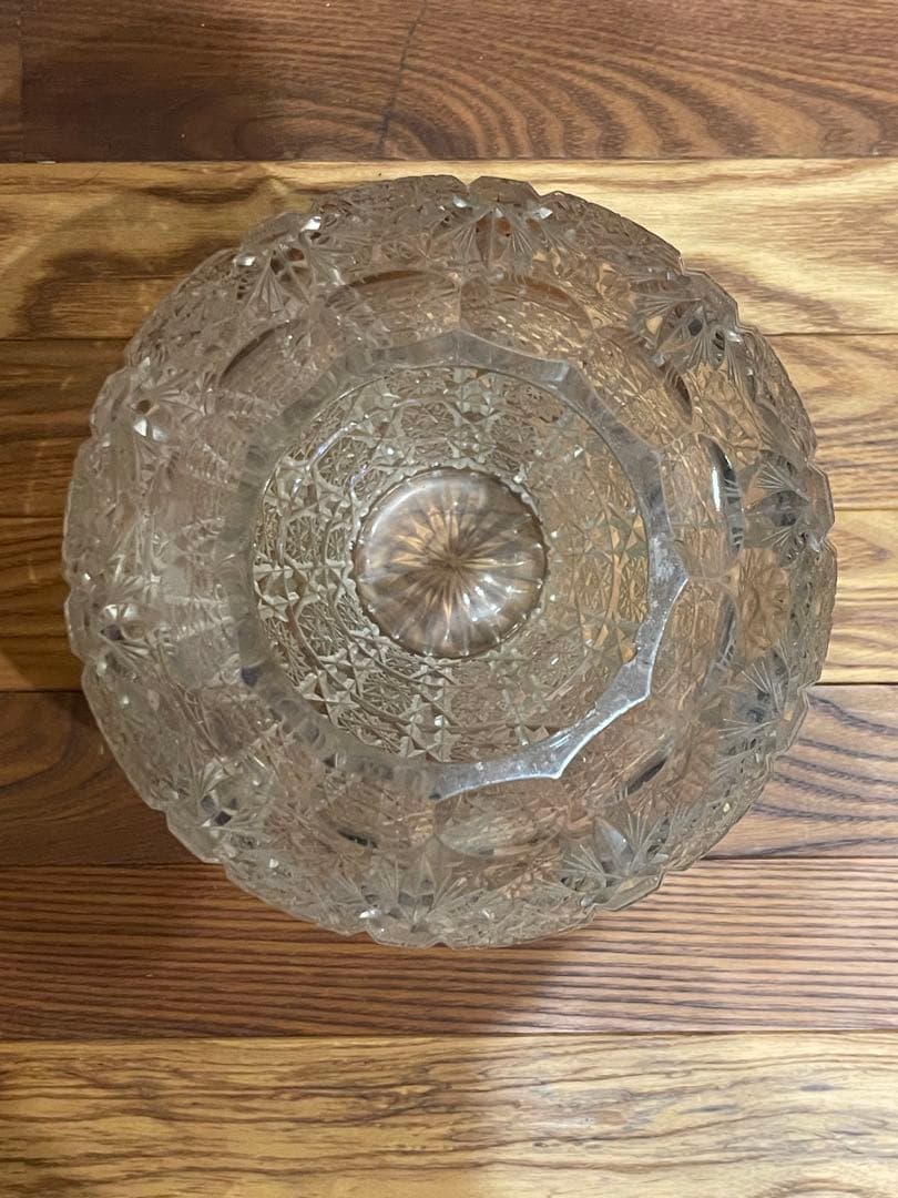 Chevalier ハンドカット　クリスタルフラワーベース特大花瓶