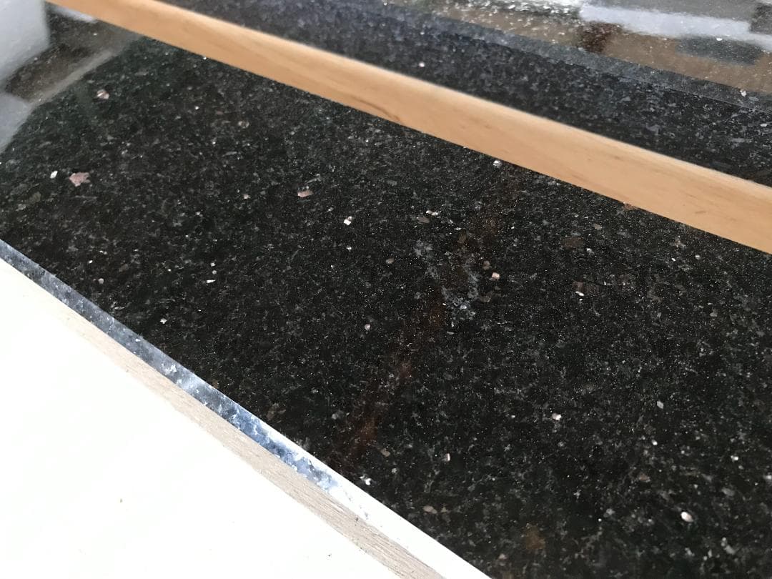 【KAZU】高級天然黒御影石 オーディオボード●特注 上り框　2点　送料込