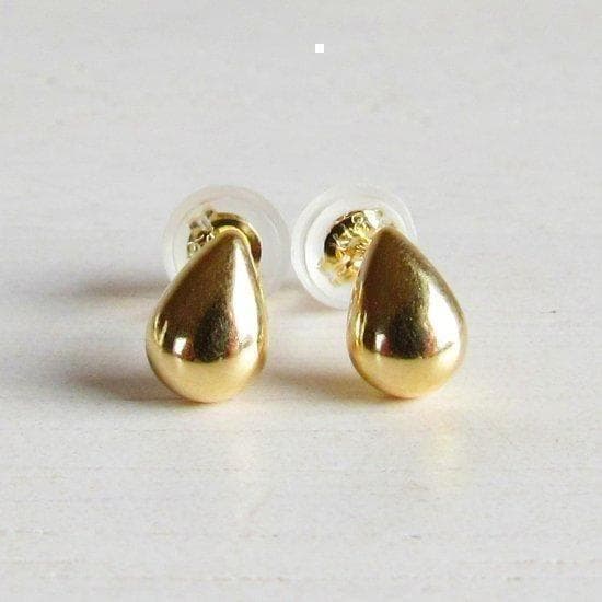 まる様　ピアス 18K 18金 つけっぱなし スタッドピアス しずく 無垢 金