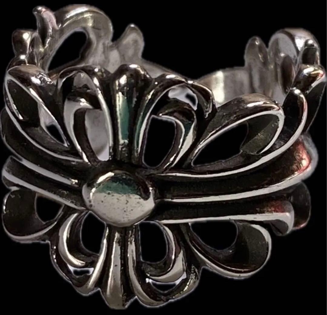 東*安様 クロムハーツ ダブルフローラルクロスリング