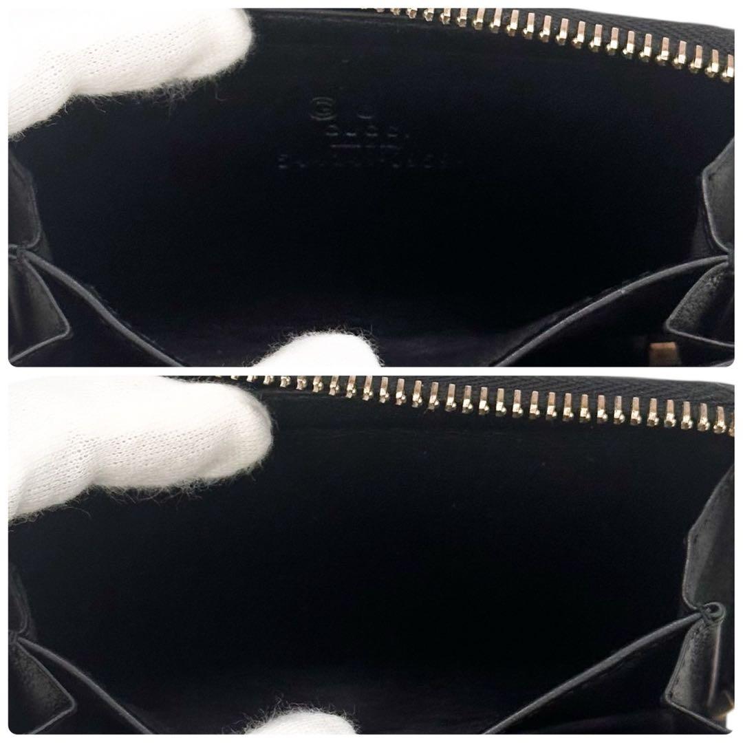 美品 グッチ マイクロシマ ケース 財布 小銭入れ カード コンパクト 黒