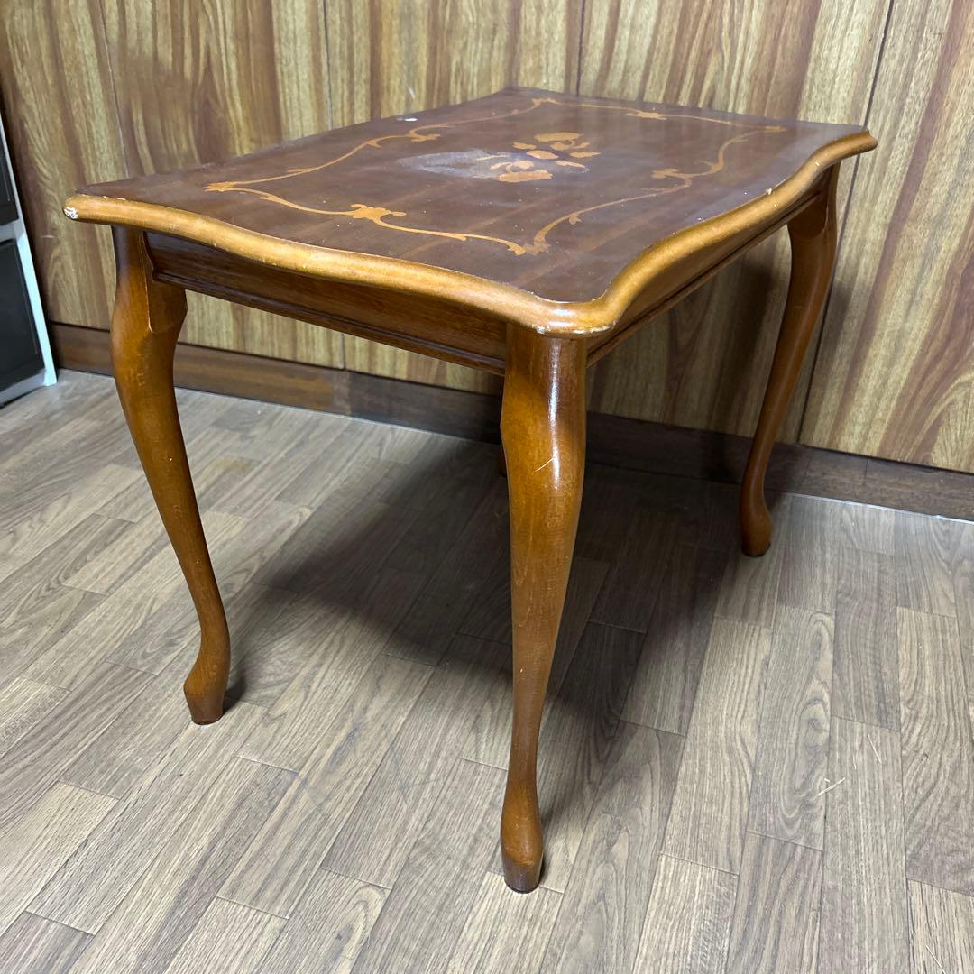 イタリア 象嵌 猫足　アンティーク ネストテーブル　　　　 3セット