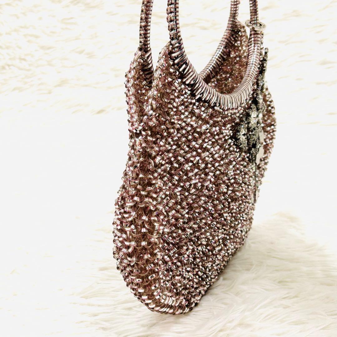 マルちゃん様⭐️【美品】ANTEPRIMA ワイヤーバッグ　ピンクシルバー