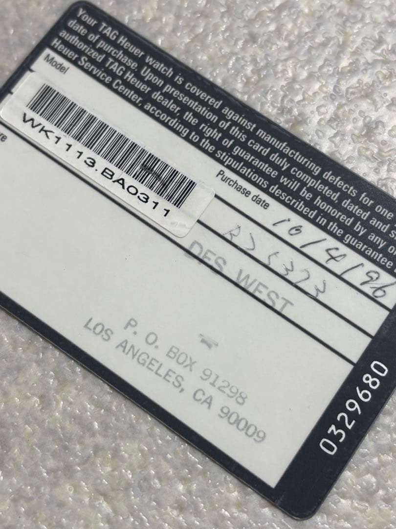 TAG HEUER 2000シリーズWK1113 美品