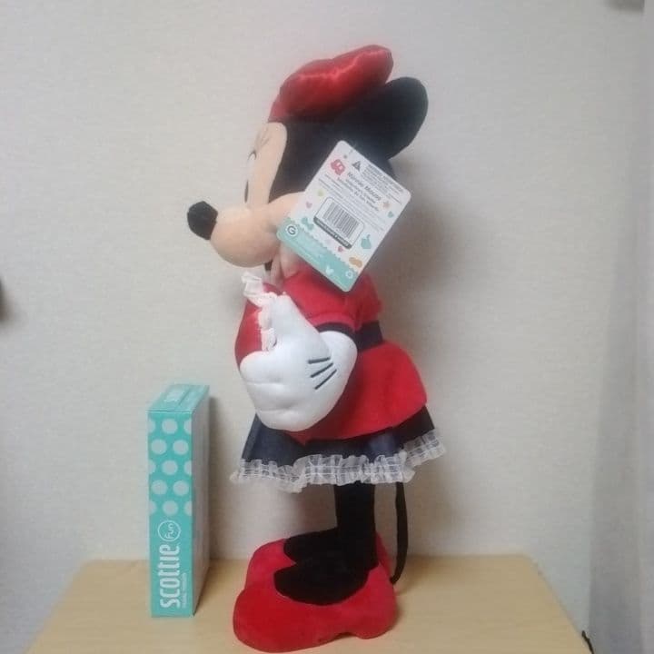 ディズニー　ミニーマウス バレンタインデニムドレス ぬいぐるみ 　タグ付き