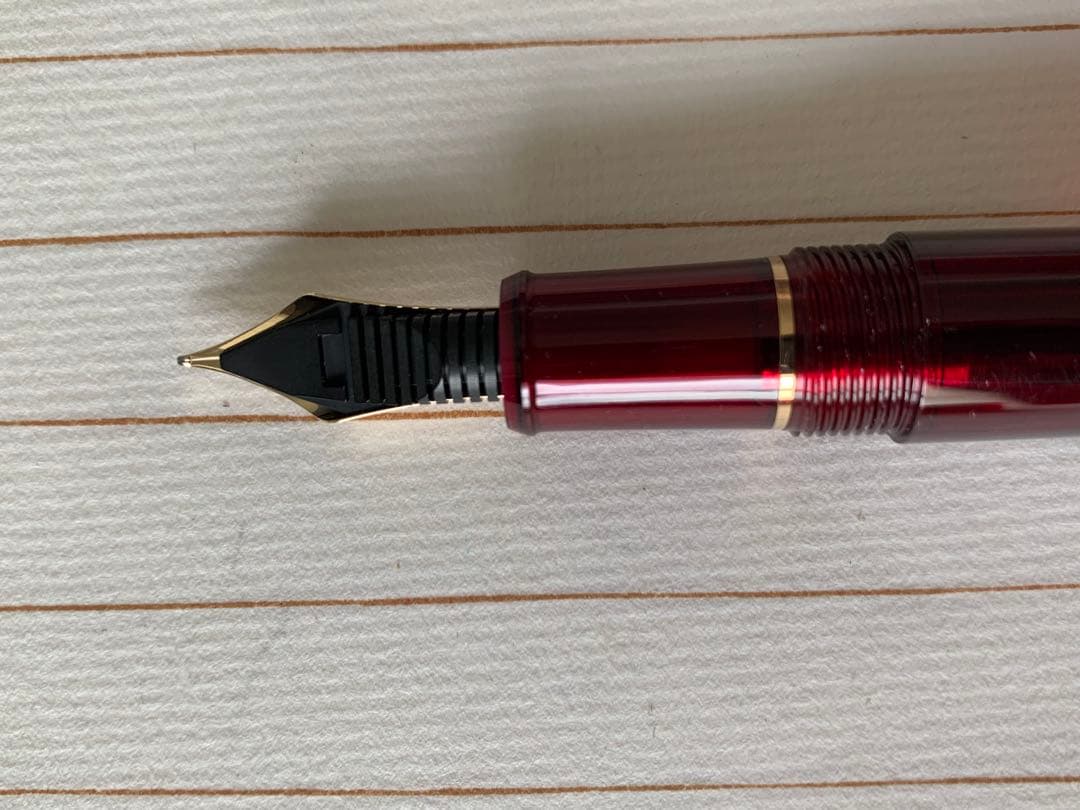 プラチナ 3776 ボルドー 万年筆 14K