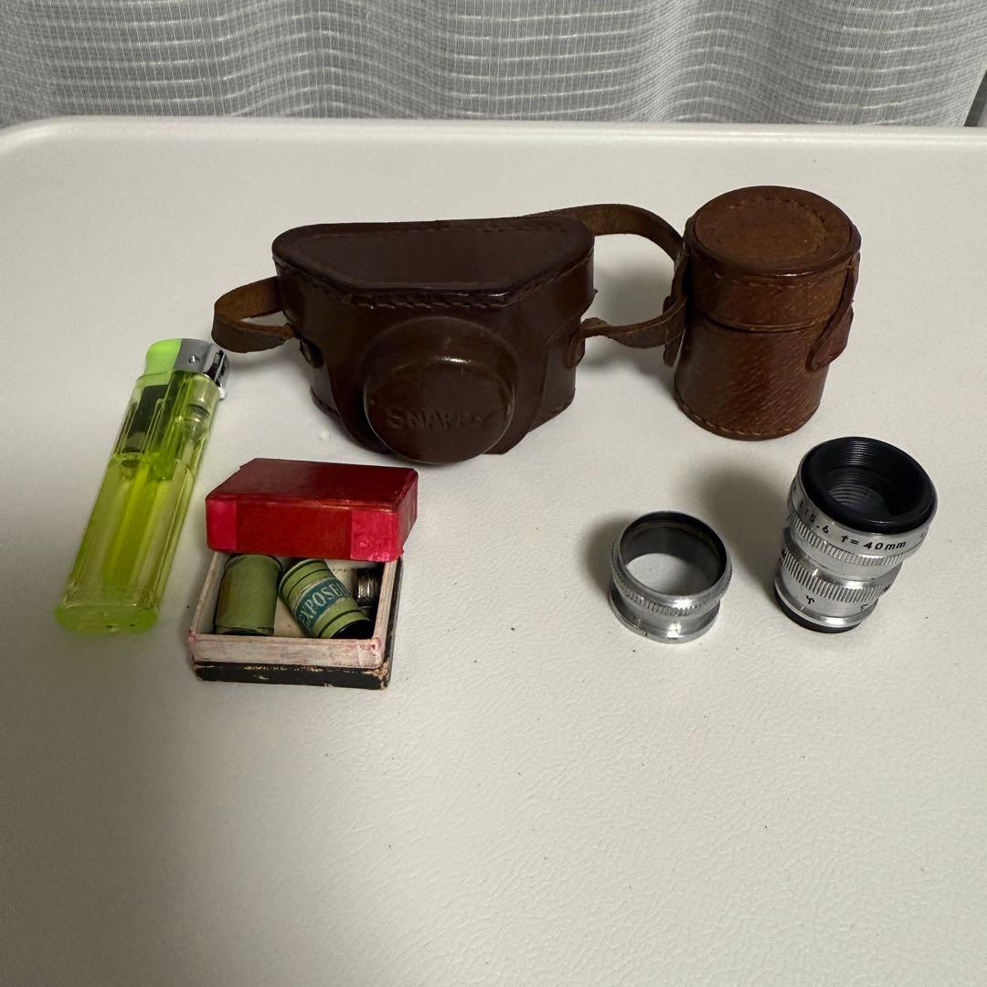 Snappy ケース付き ミニカメラ 豆カメラ アンティーク【ジャンク品】