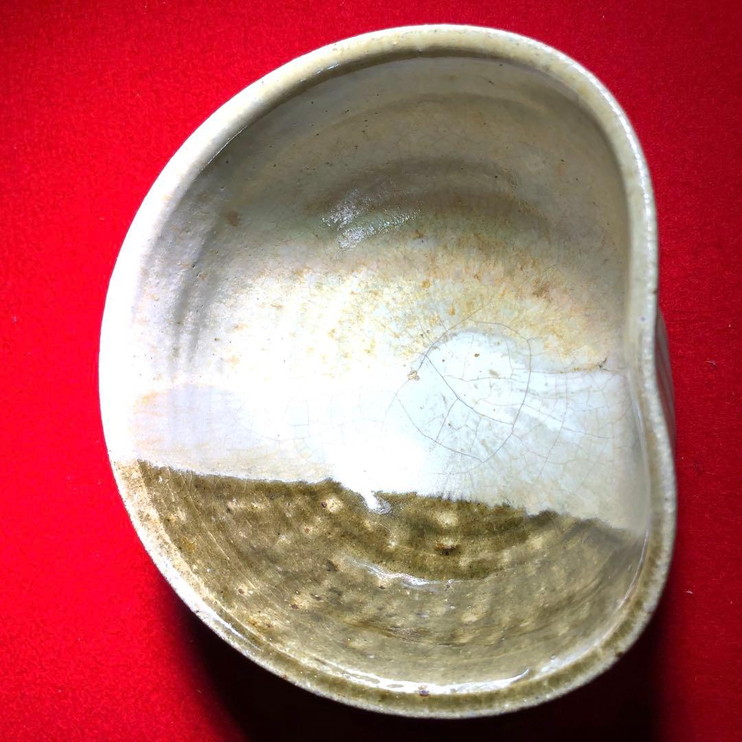 【茶道具】高鶴淳一作　蒔窯　掛分茶碗