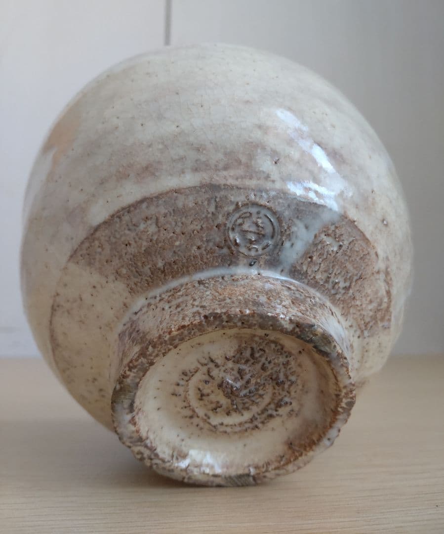 【萩焼】十二代　田原陶兵衛　貫入　茶碗　県無形文化財保持者　斗々屋　堅手　玉子手