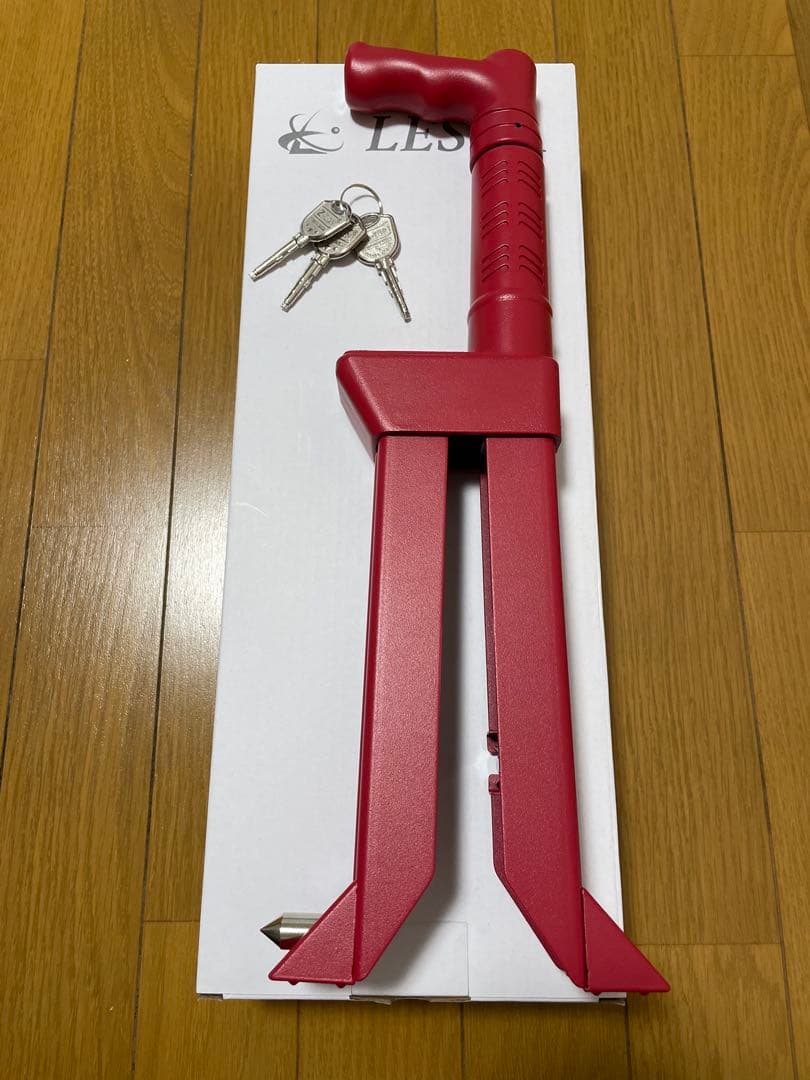 LESTA Z-CON ペダルロック 赤 盗難対策 盗難防止