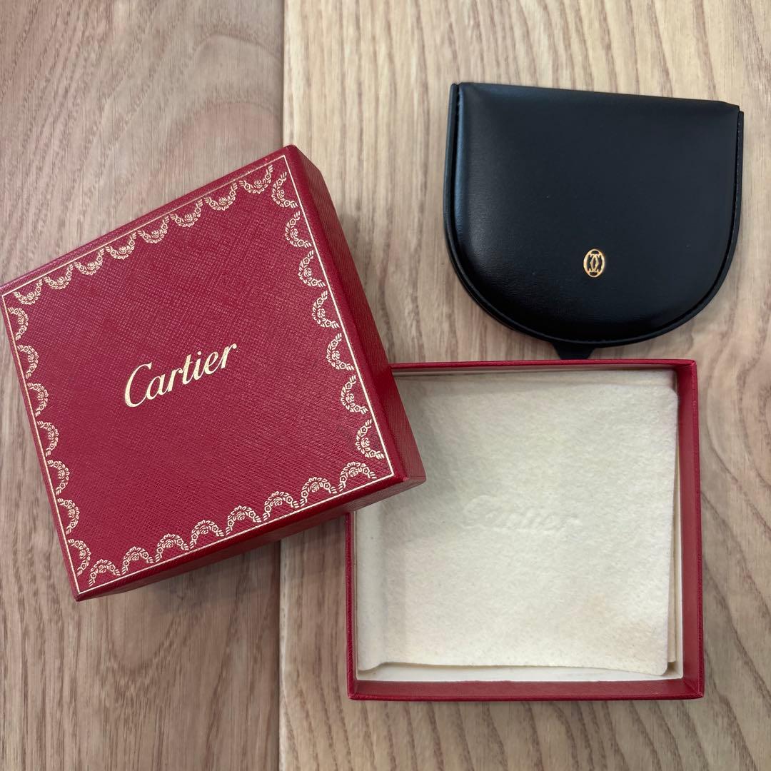 Cartier 黒 レザー ケース 箱付き L3000129
