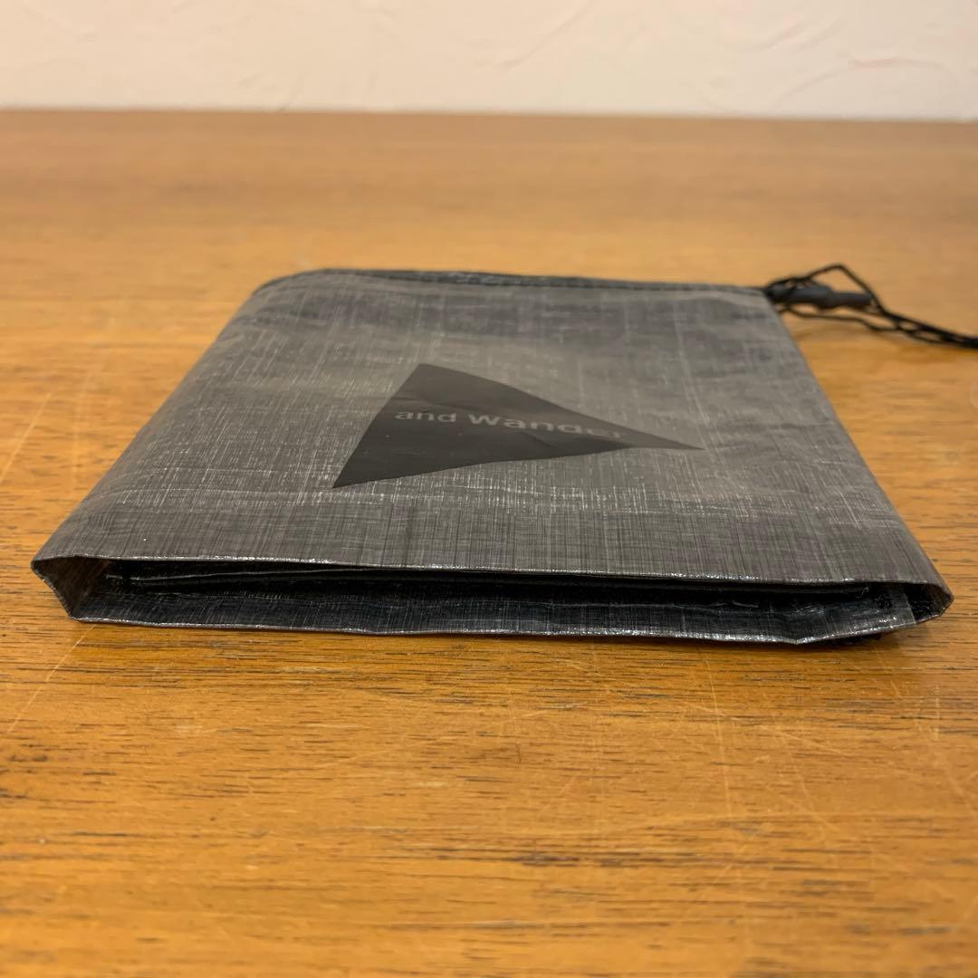 N0830-6★未使用 and wander 財布 グレー