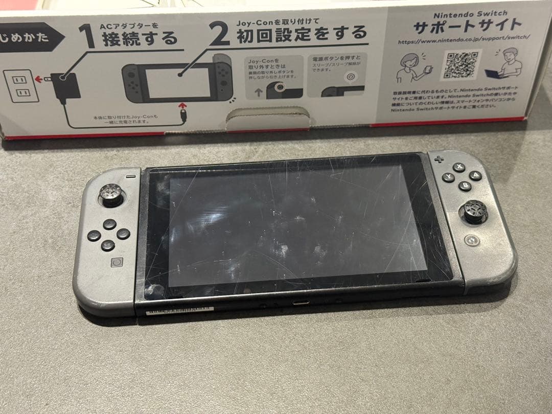 Nintendo Switch 本体 グレー 箱付き ジャンク品