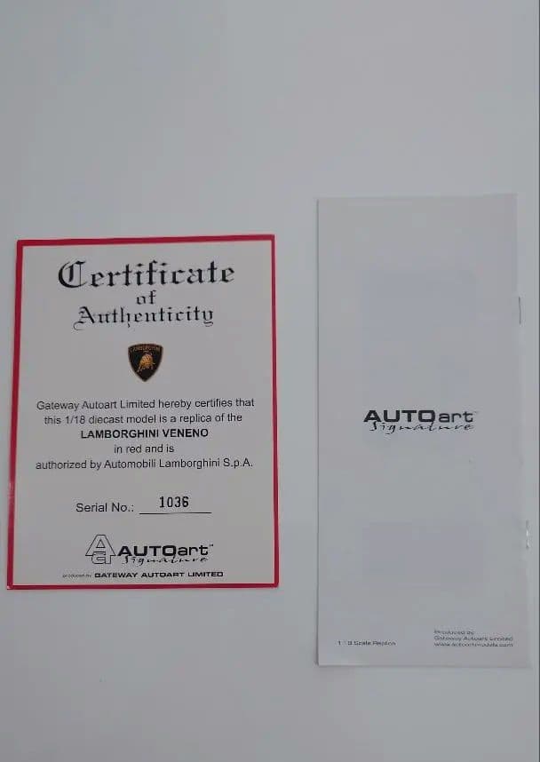 【稀少】Lamborghini Veneno 1/18 【AUTOART】