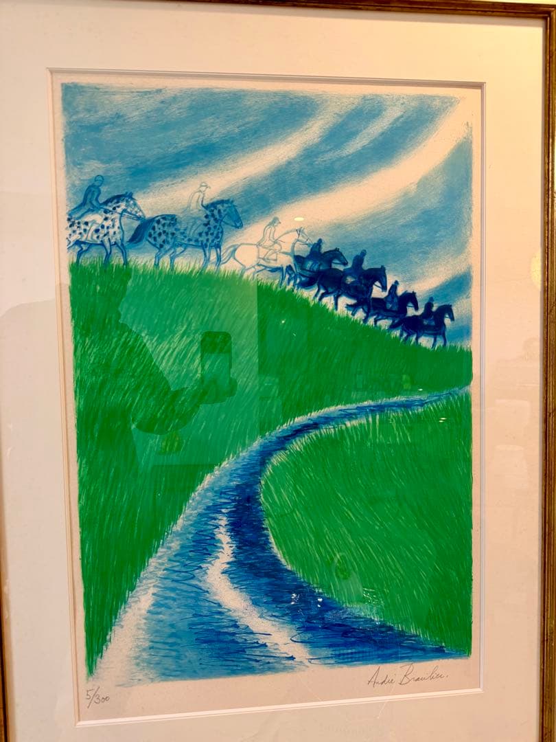 Andre Brasilier ブラジリエ 版画 モダンアート 額装 #187