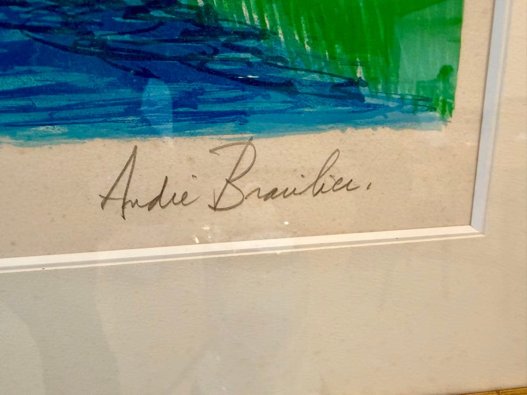 Andre Brasilier ブラジリエ 版画 モダンアート 額装 #187
