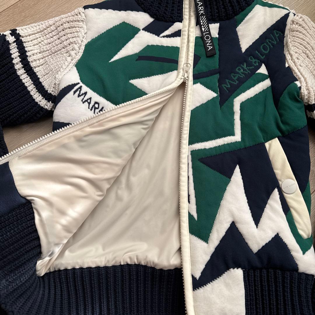 MARK&LONAマークアンドロナ 裏地付ニット切り替え ジャケット 36(S)