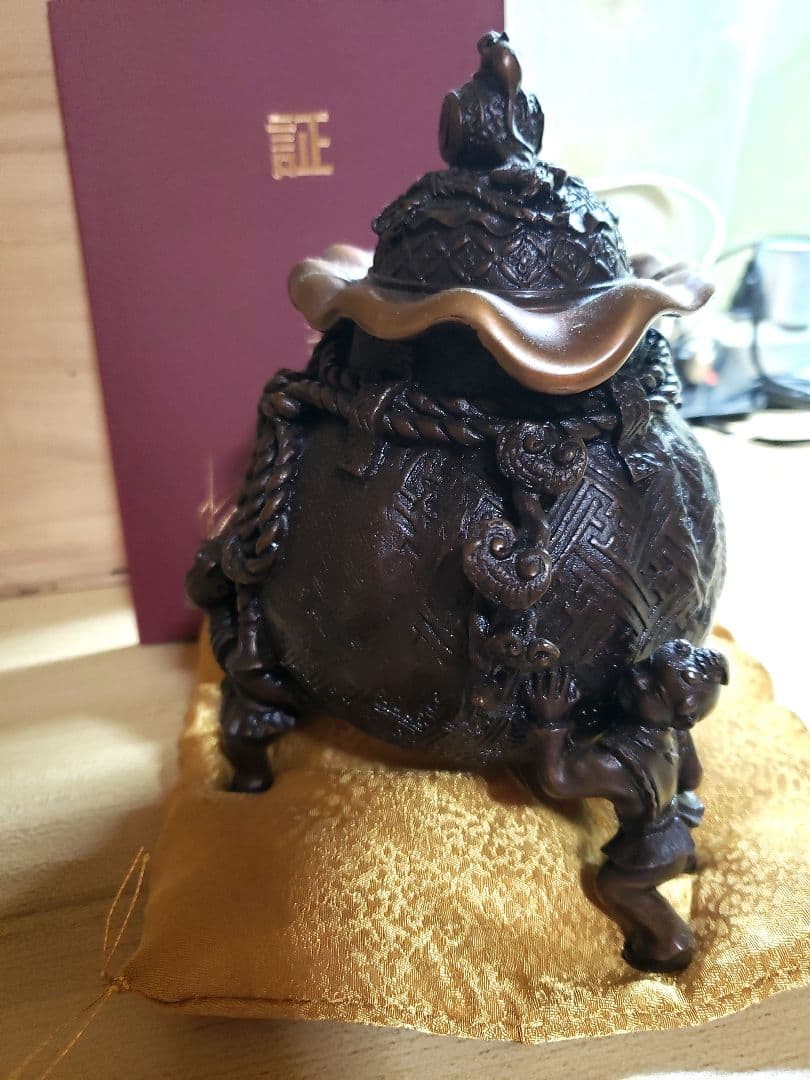 香炉 　金工家　二上常太郎(元威)作