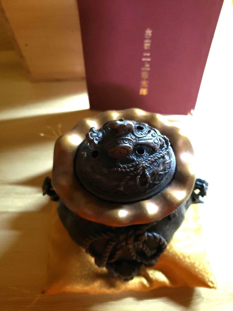 香炉 　金工家　二上常太郎(元威)作