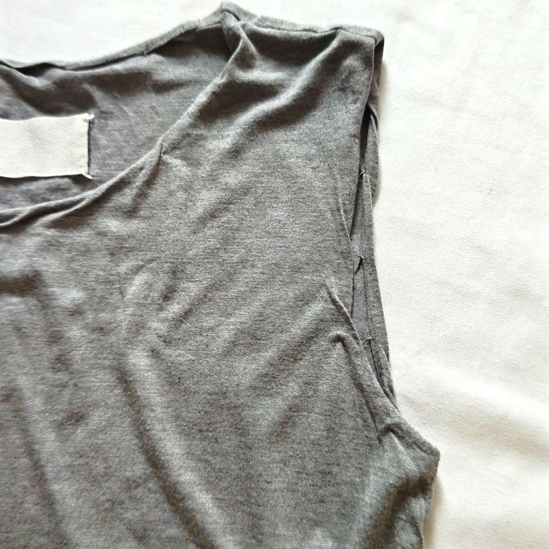 マルタン・マルジェラ　タンクトップ　ここのえ　グレー　ノースリーブ　白タグ