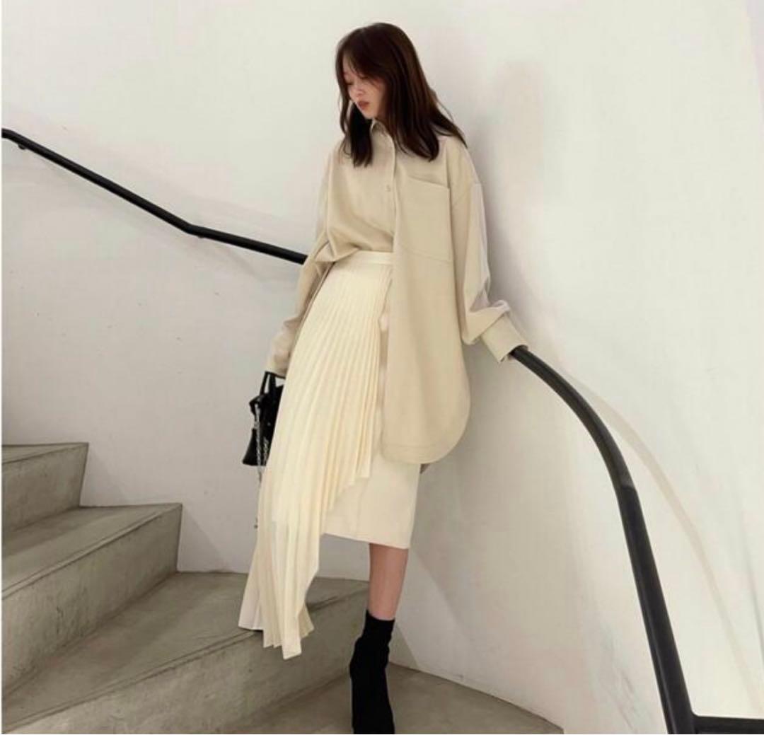 LE CIEL BLEU アシンメトリープリーツスカート