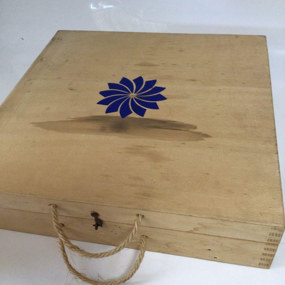 sun motoyama 大皿　花柄陶器皿 木箱付き