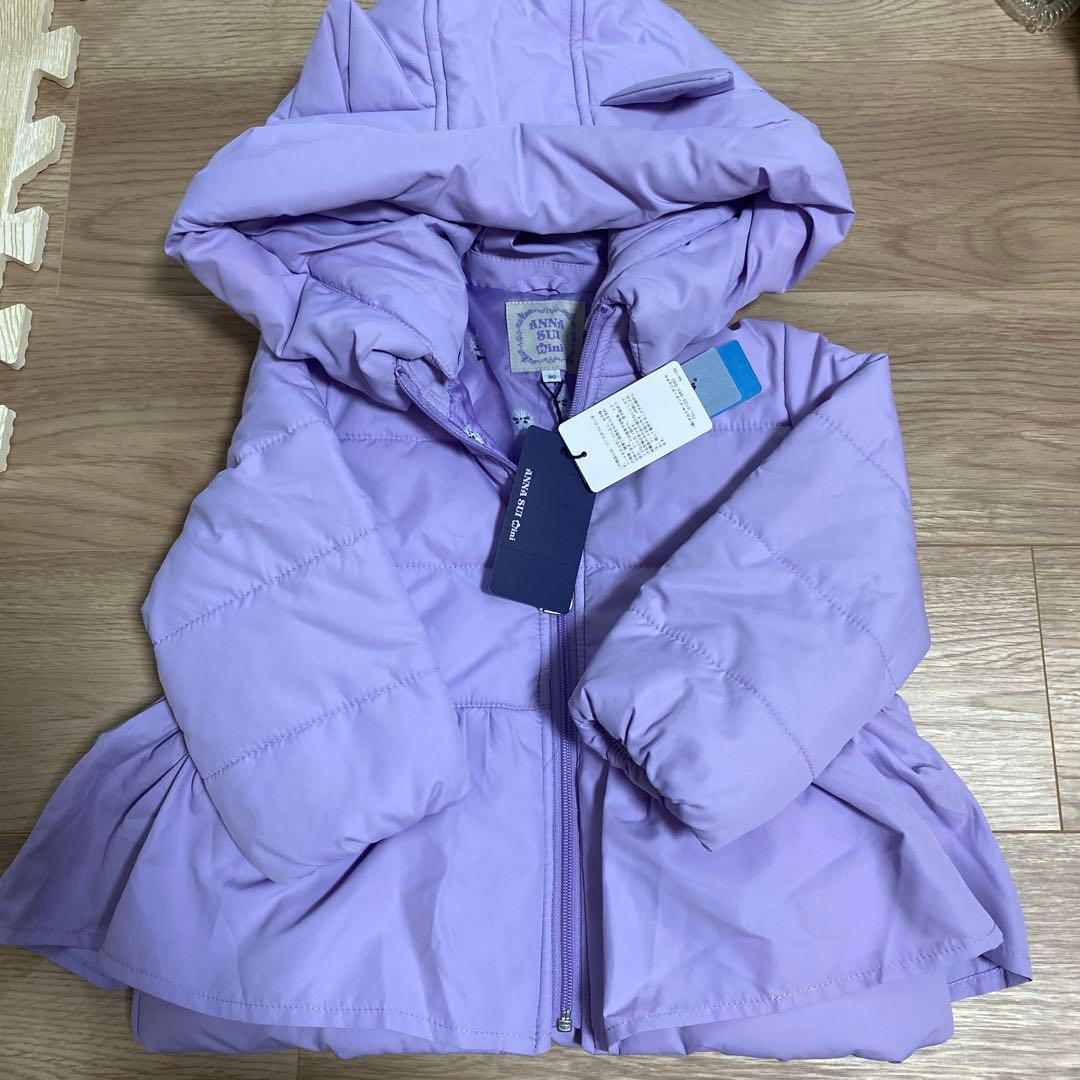 新品　アナスイミニ　ネコみみ　ダウン　アウター　中綿　ダウン　90