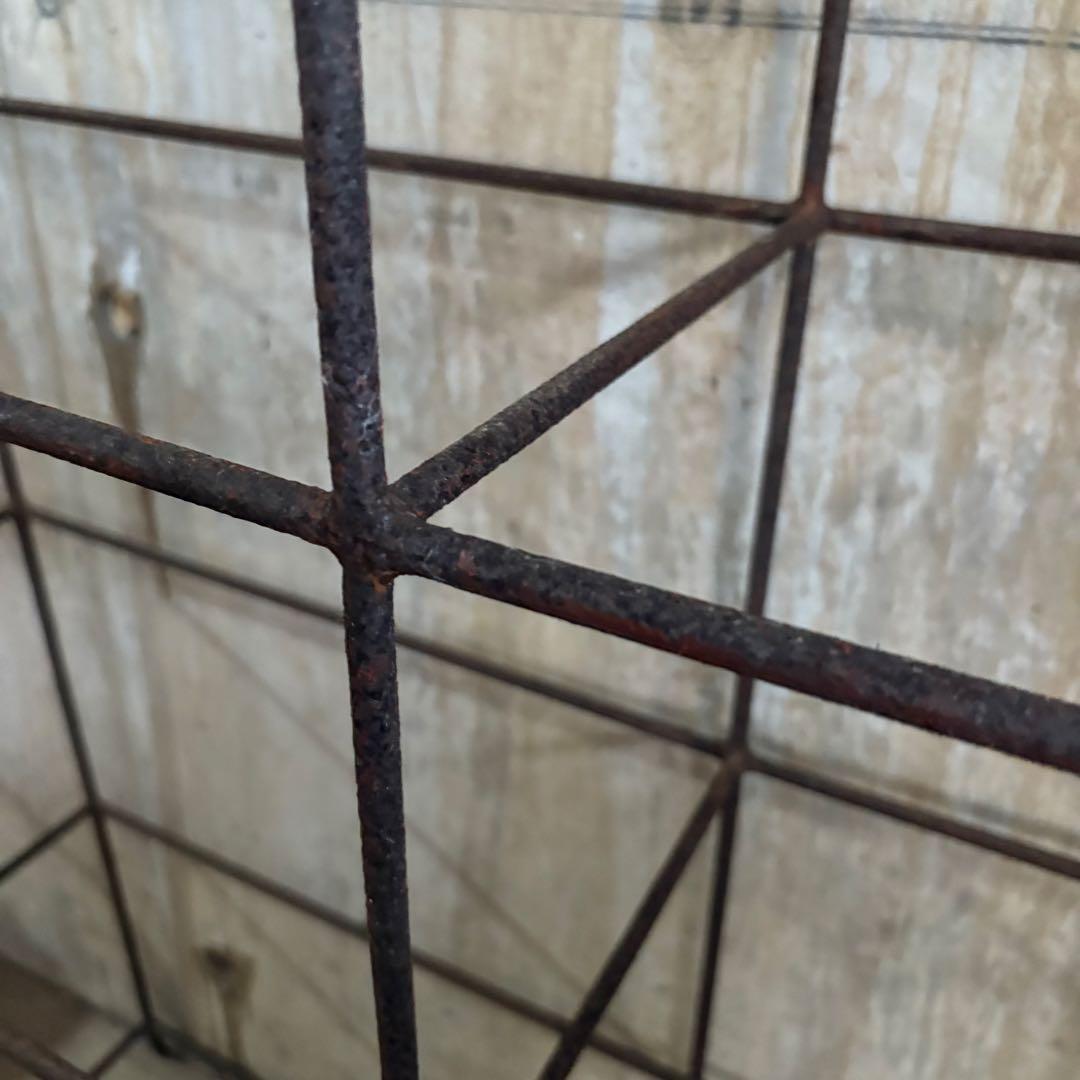 ヴィンテージ　オープンシェルフ　アイアンフレーム×古材　インダストリアル