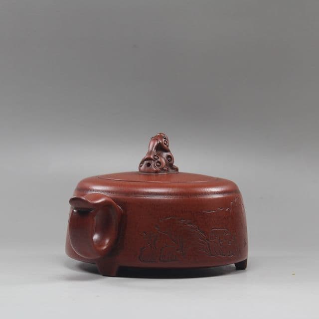三本足獅壺  煎茶道具 中国古美術 紫砂壺・紫泥急須・茶壺・茶道具